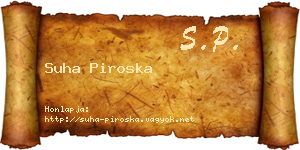 Suha Piroska névjegykártya