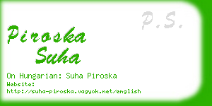 piroska suha business card